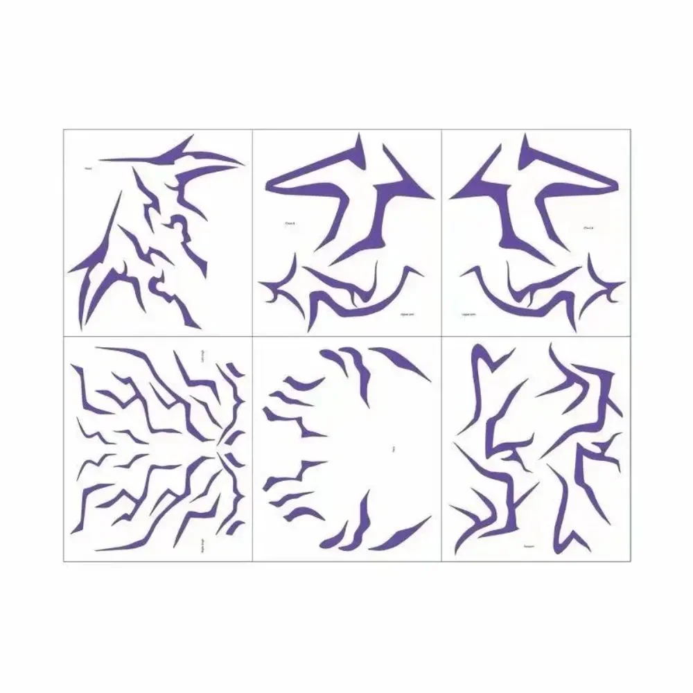 

Holographic Laser Temporary Tattoos for Full Body, K-Pop Cosplay Face & Neck Stickers for Festival