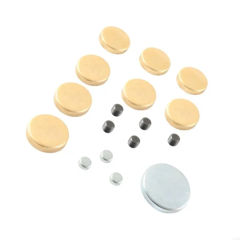 

2025 New 8x Anti Rust Brass Engine Freeze Plugs Set For 283ci 305ci 327ci 350ci MPE-100BR