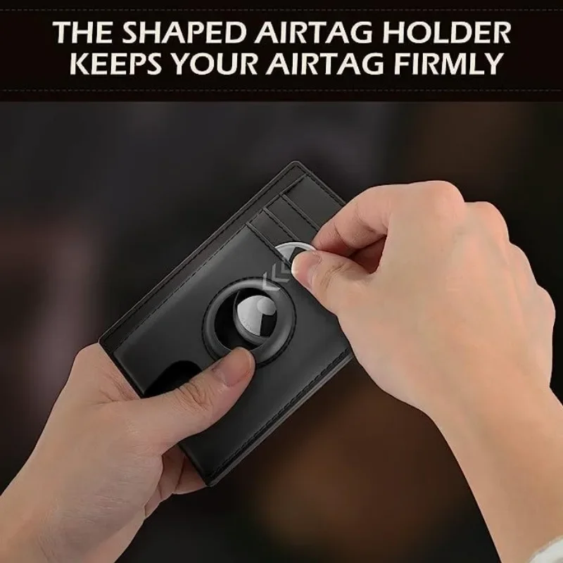 For Airtag case wallet leather Men Wallet RFID Anti-theft Slim ID Credit Card Tracker Card Holder High Quality Fashion Money Bag