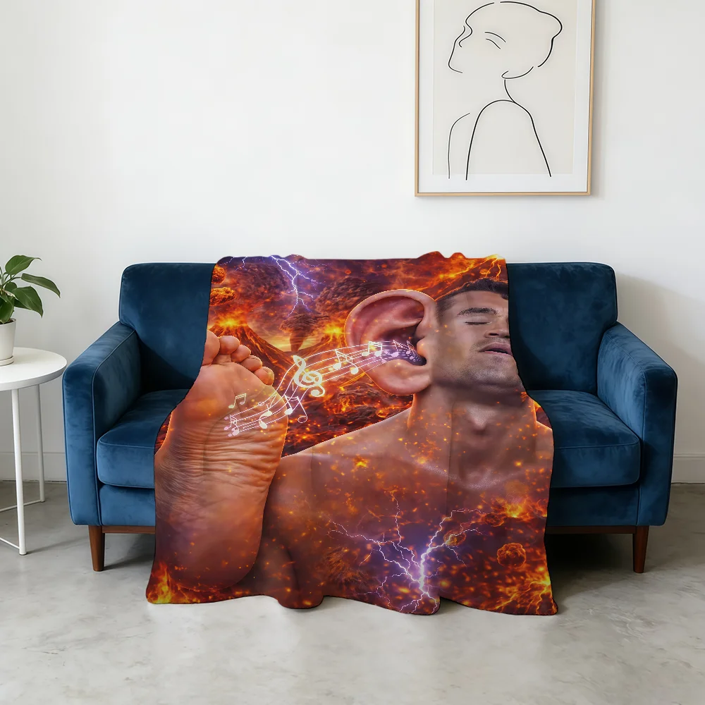 Funny Charlie Kirk Meme Blanket Flannel Warm Soft Throw Blanket For Room Sofa Childish Birthday Gifts