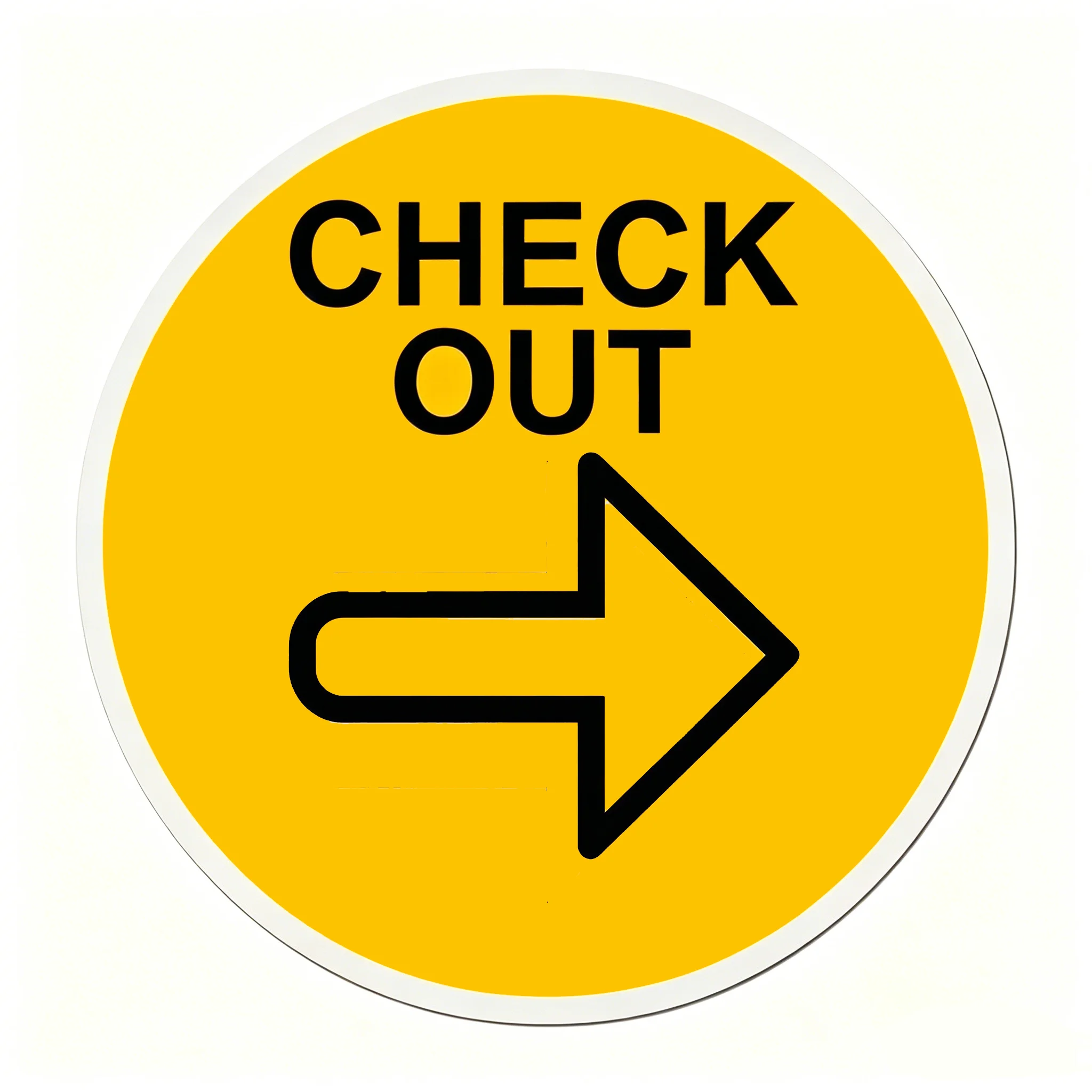 Check Out Right Arrow Sign Metal Sign, Rust Free, UV Protected And, Weather Resistant, Durable Ink, Easy to Mount for Outdoors-S