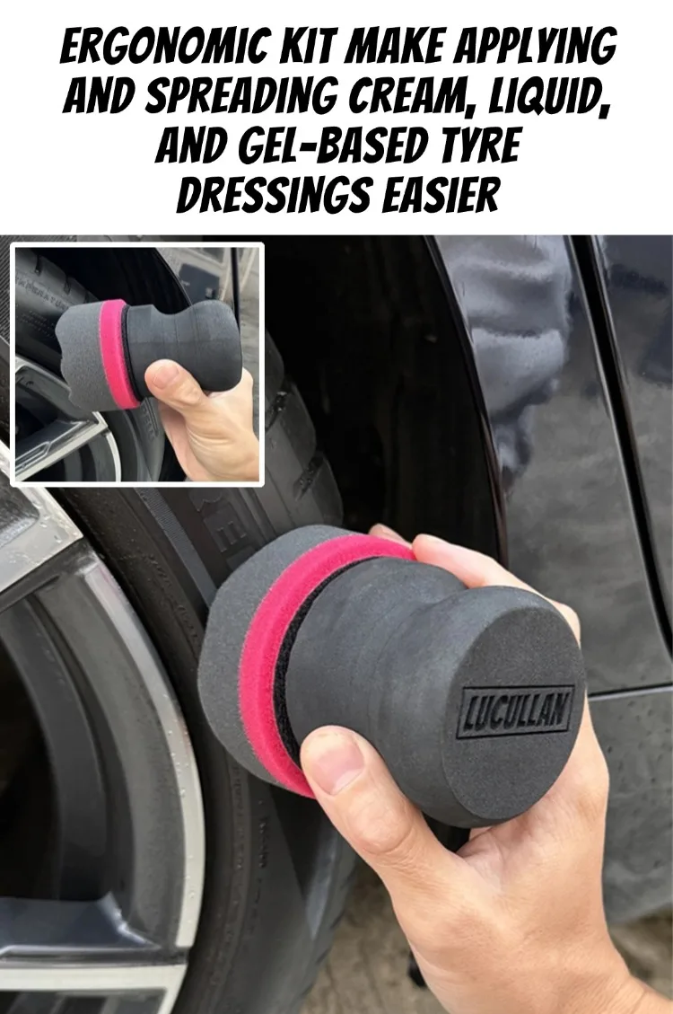 Lucullan Handi Puck Kit Ergonomischer Griff-Handapplikator mit 4 verschiedenen Polier-, Reinigungs- und Endbearbeitungspads – Detail 5
