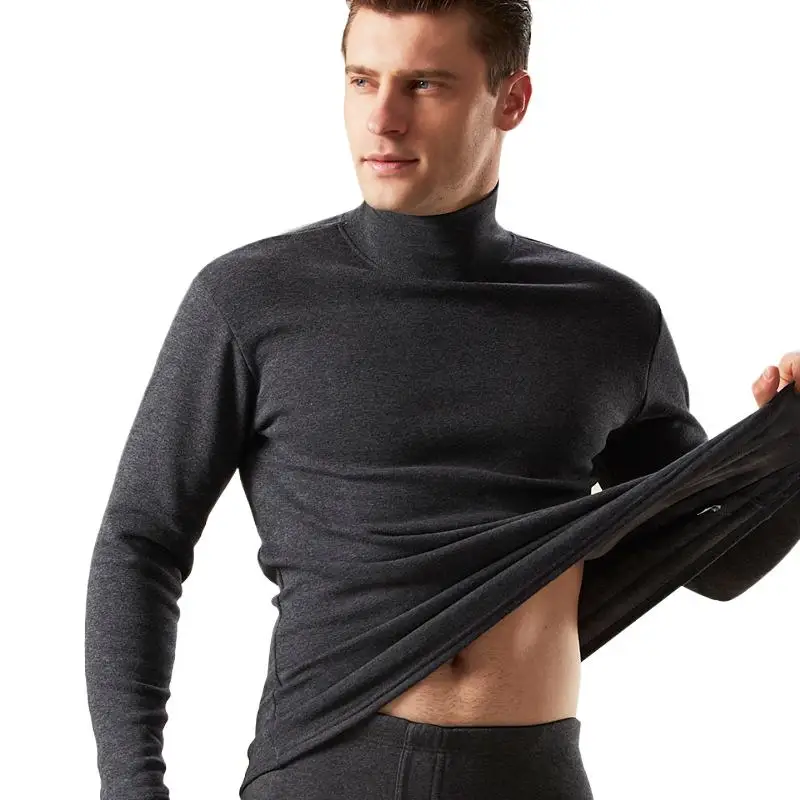 Men Thermal Underwear Suit Men long johns Fleece-Lined Thickened 2 pieces set winter warm underwear plus Velvet bodysuits