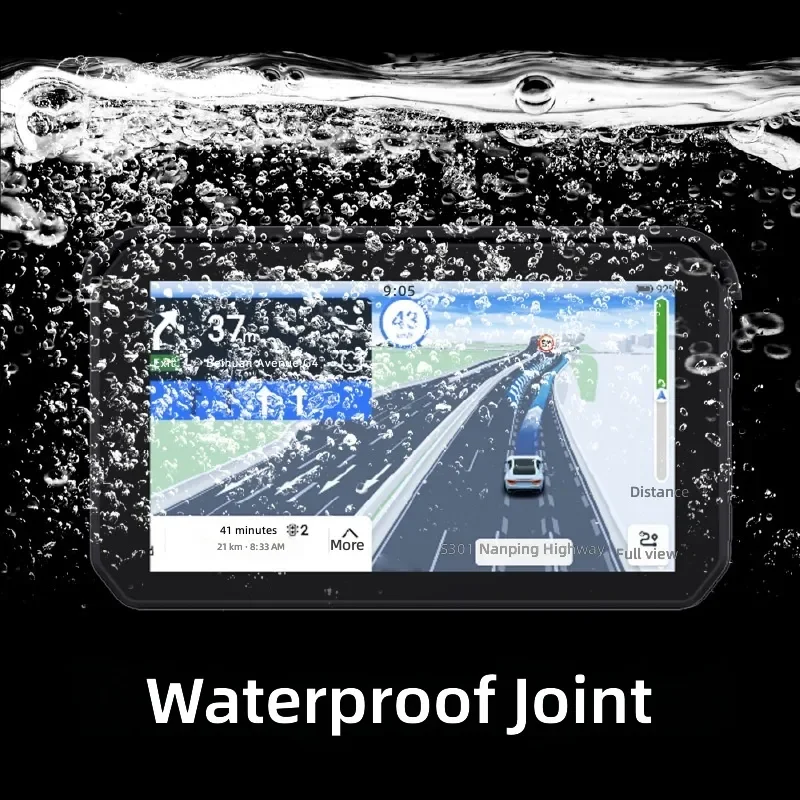 Motorcycle Wireless CarPlay Screen, HD Waterproof Dash Cam, Navigation Projection Driving Recorder