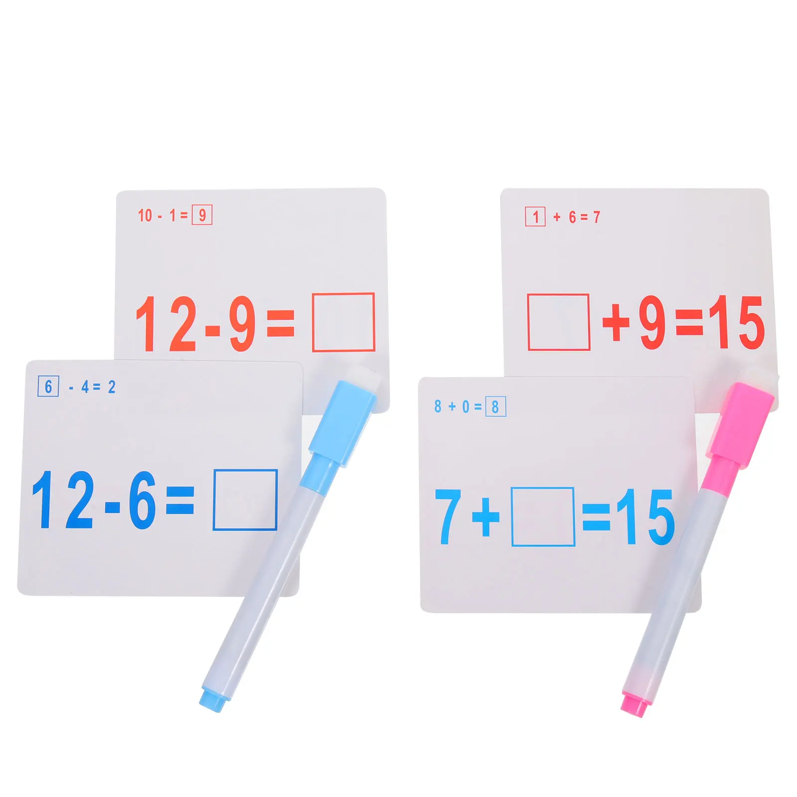 

2 Sets Addition Teaching Tool Arithmetic Flash Card Wooden Learning Cards Child