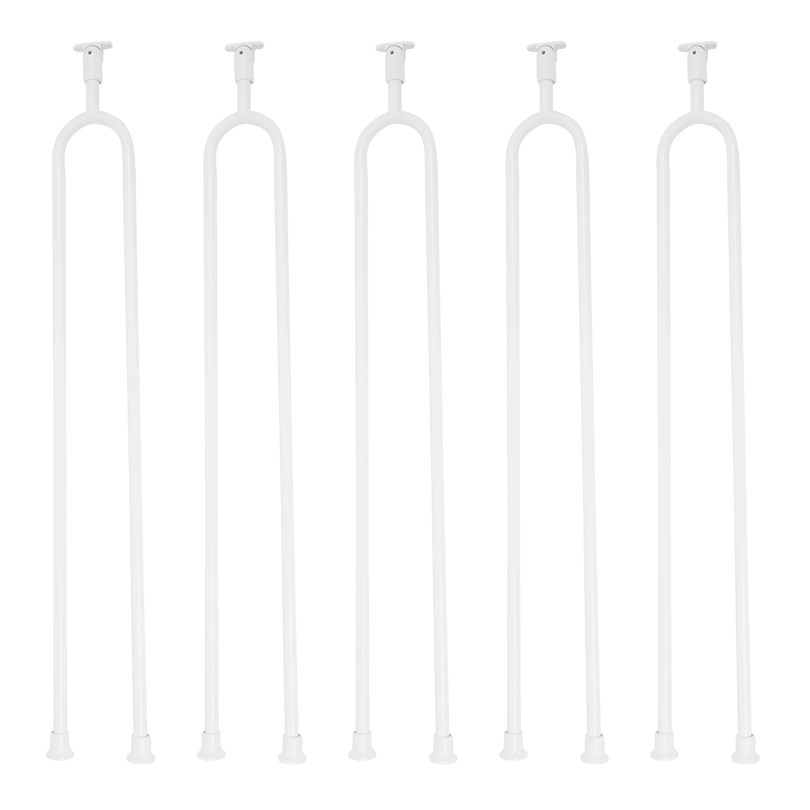 5pcs White Iron 101cm U-shaped Stair Column Adjustable Roof Arch Handrail Support Column