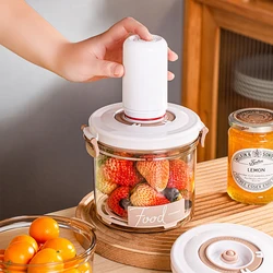 Vacuum Storage Box Food Storage Container Hand Pump Fresh-Keeping Transparent Sealed Leakproof Canister Capacity Food Dispenser