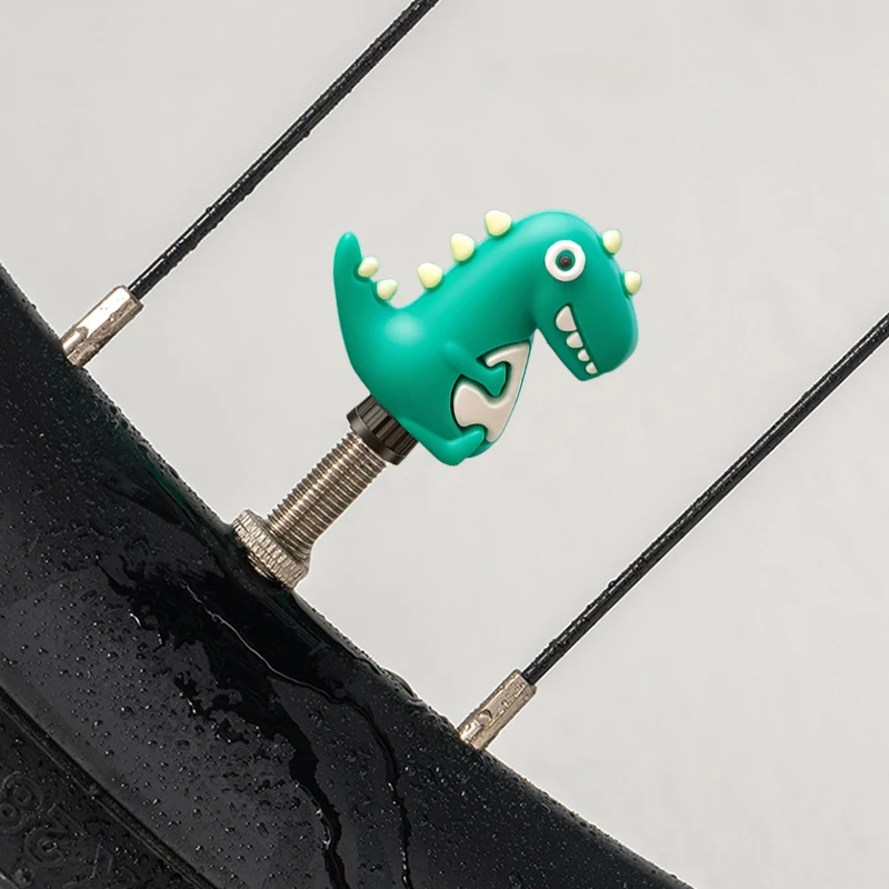 Cartoon-Tier-Ornament Ente Panda Schreibtisch-Dekoration Zubehör Universelle Fahrrad-Motorrad-Ventilkappen Fahrradzubehör – Detail 2
