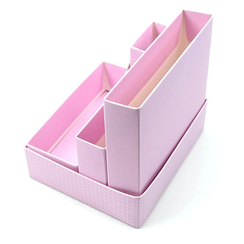 DIY Paper Board Storage Box Desk Decor Stationery Makeup Cosmetic Organizer New Home Household Storage Helper Gifts for Kids