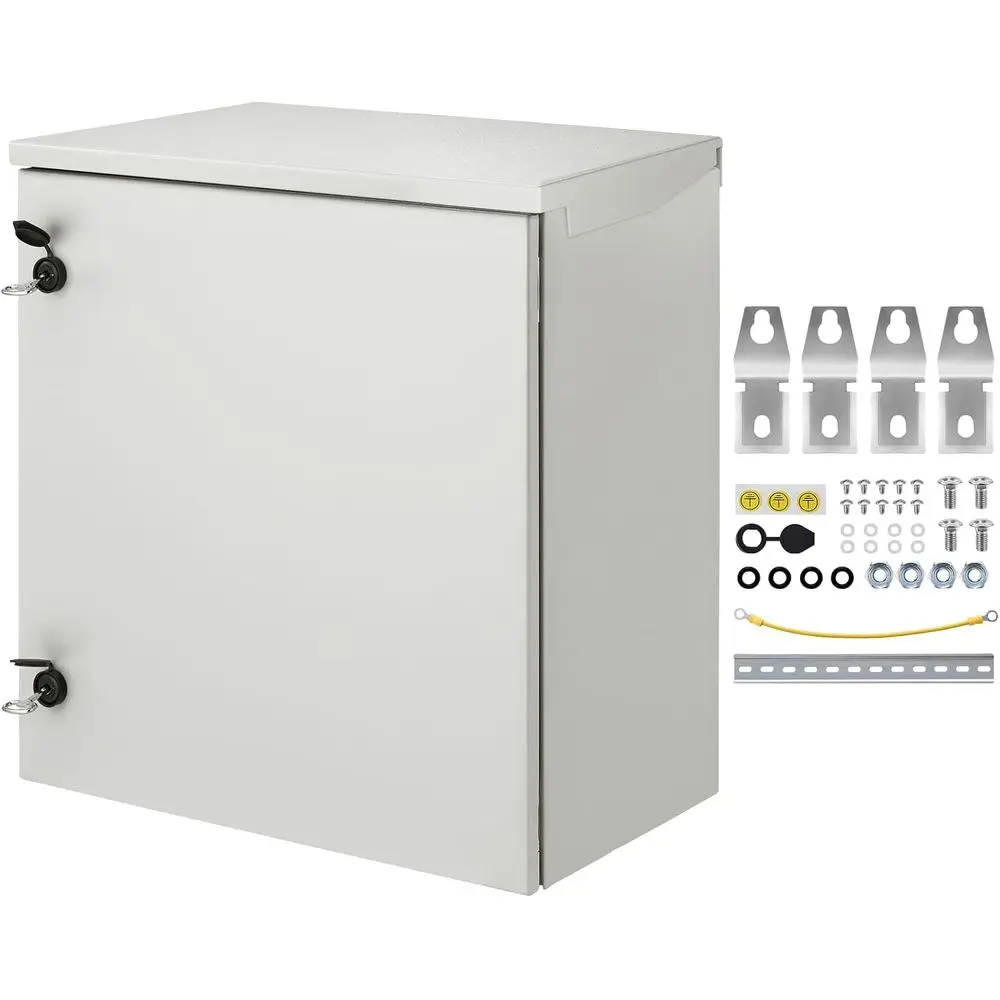 

Electrical Enclosure, 24'' x 24'' x 12'', NEMA 4 Outdoor Enclosure, IP65 Waterproo & Dustproo Cold-Rolled Carbon Steel Hinged Ju
