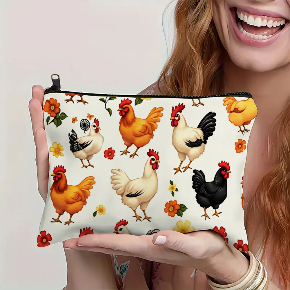 

Chick Boho Cat Pattern Zipper Coin Purse Cosmetic Bag Ladies Girls Gift Invisible Zipper