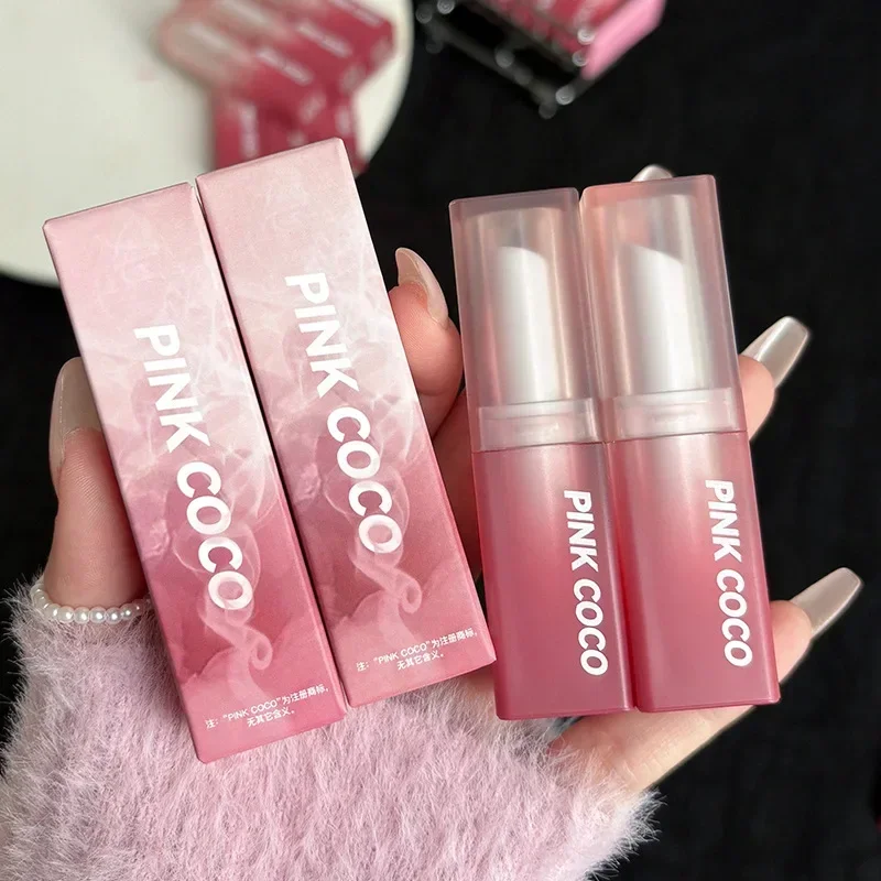 Velvet Matte ลิปสติก Moisturizing กันน้ํา Lasting Nude Peach Lip Tint Non-stick Cup Lip Gloss ลิปสติกสีแดงเครื่องสําอาง Make Up