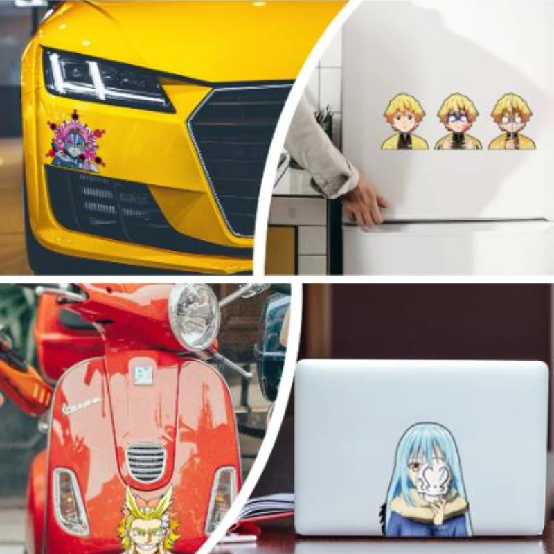 2023 New Authentic One Piece Anime Around Dragonball Evolution Naruto High Quality Waterproof 3D Gradient Car Stickers