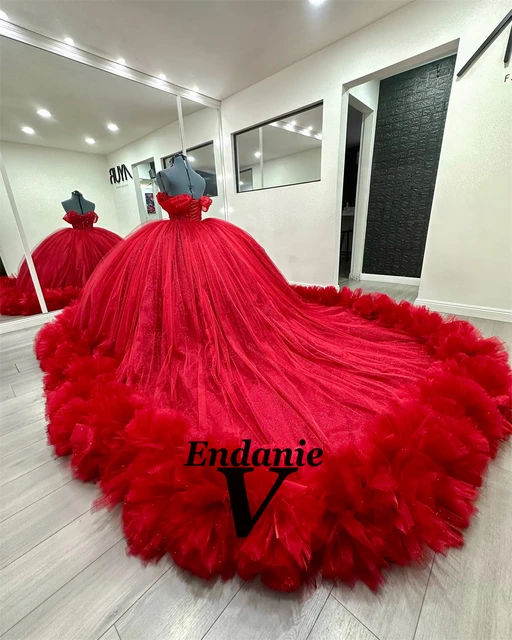 Vendanie Princess Sweetheart Ball Gowns Quinceanera Dresses for Girls Off the Shoulder Lace up Vestido De Quinceanera Customized 2