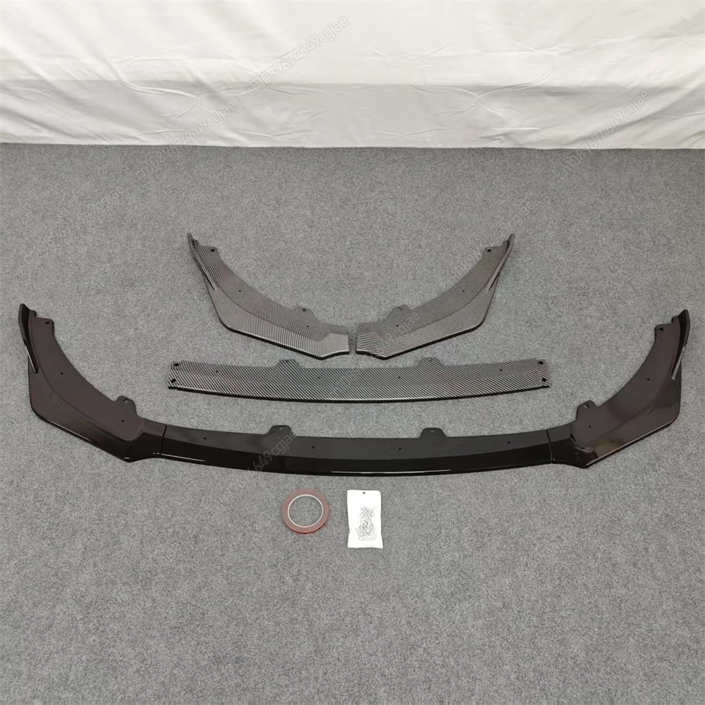 Car Front Bumper Splitter Lip Spoiler Diffuser Guard Body Kits Cover Tuning 3Pcs ABS Gloss Black For Kia Stinger GT 2018 To 2024 view 5