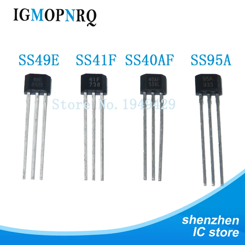 10pcs SS40AF SS41F SS495A SS49E 40AF 41F 495A 49E Ehigh sensitivity Hall sensor