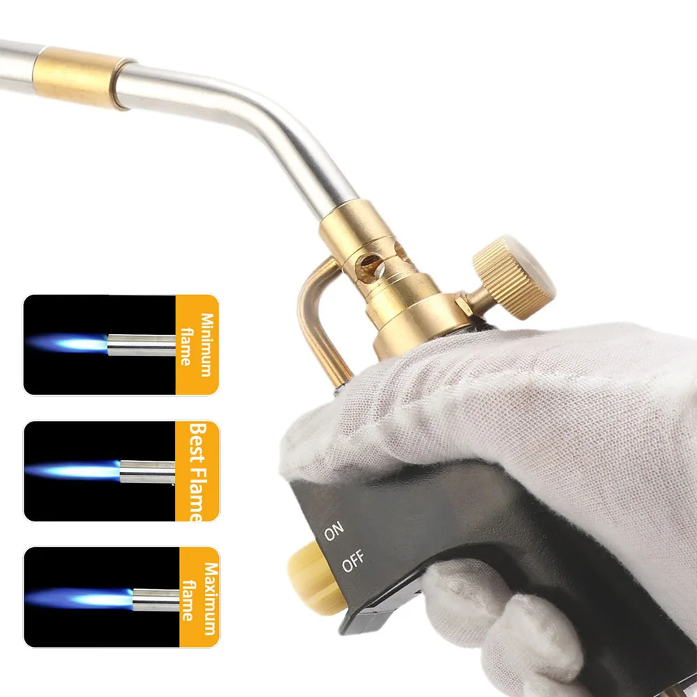 

TS8000 MAPP Propane Gas Welding Torches Blow Torch Welding Soldering Brazing Gas Plumbing Tool Barbecue Cooking DIY Gas Burner
