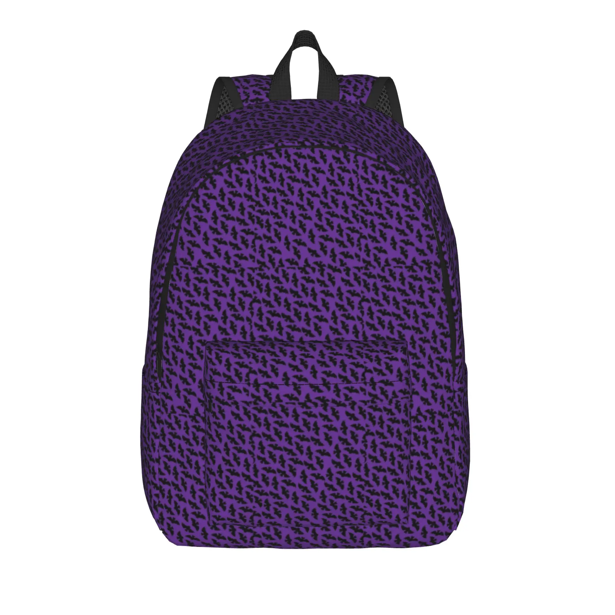 Dark Purple Geometric Abstract Texture Backpack  Hiking Backpacks Boy Kawaii School Bags Designer Breathable Rucksack