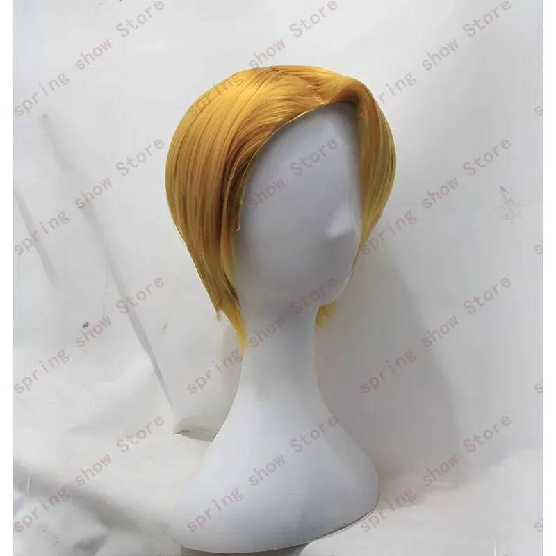 

DY20Hellsing The Major Косплей Костюм Волосы Головной убор Короткий золотой прямой парик25