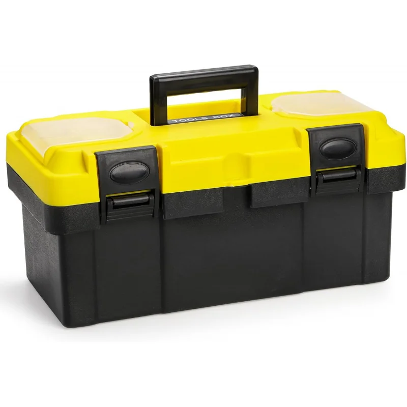 

16-дюймовый пластиковый ящик для инструментов с ручкой, ящик для инструментов со съемным лотком