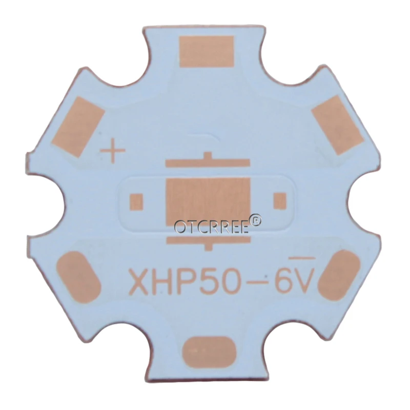 1-10 PCS 20mm Copper PCB XPG XPG2 XPE2 XML XML2 XHP50 XHP70 MKR 3V6V12V led PCB 20mm x 1.6mm Copper Star 16mm Heatsink PCB