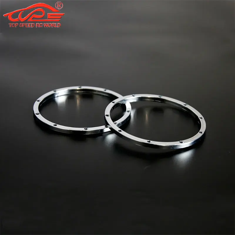 Upgrade Chrome Wheel Tire Inner or Outside Hub Beadlock Ring Set for 1/5 Rc Car HPI ROFUN ROVAN KM BAJA 5B SS 5T 5SC Truck Parts