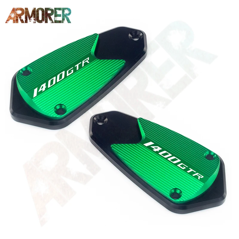 Motorclcye Accessories CNC Aluminum Left & Right Brake Fluid  Reservoir Cover For GTR 1400 GTR1400 2007 2008 2009 -2021