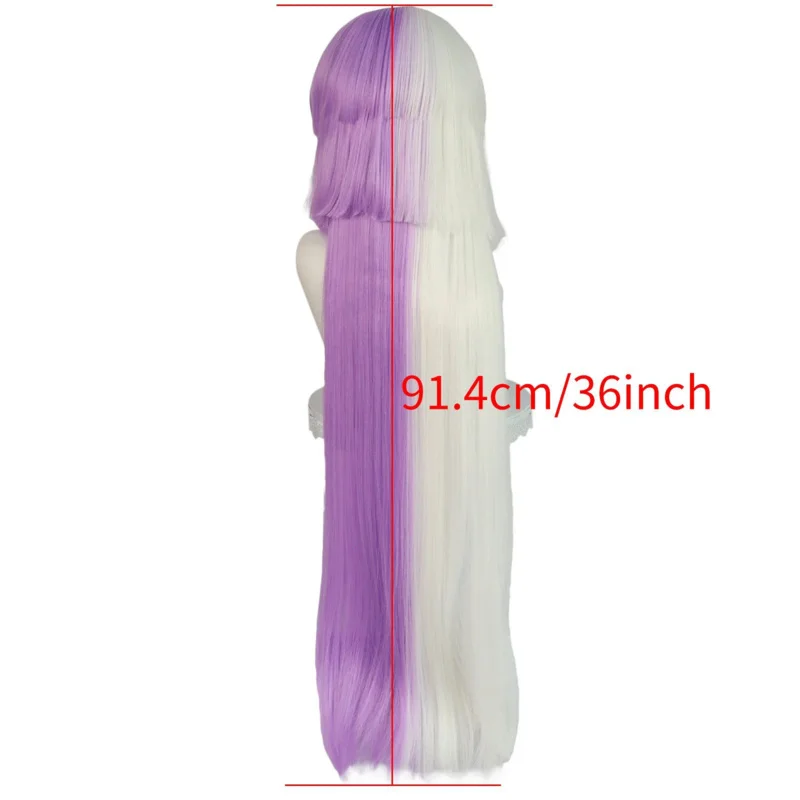 Anime perros callejeros Bungou 4ta temporada Sigma Cosplay peluca 90 cm de largo recto peluca púrpura para fiesta