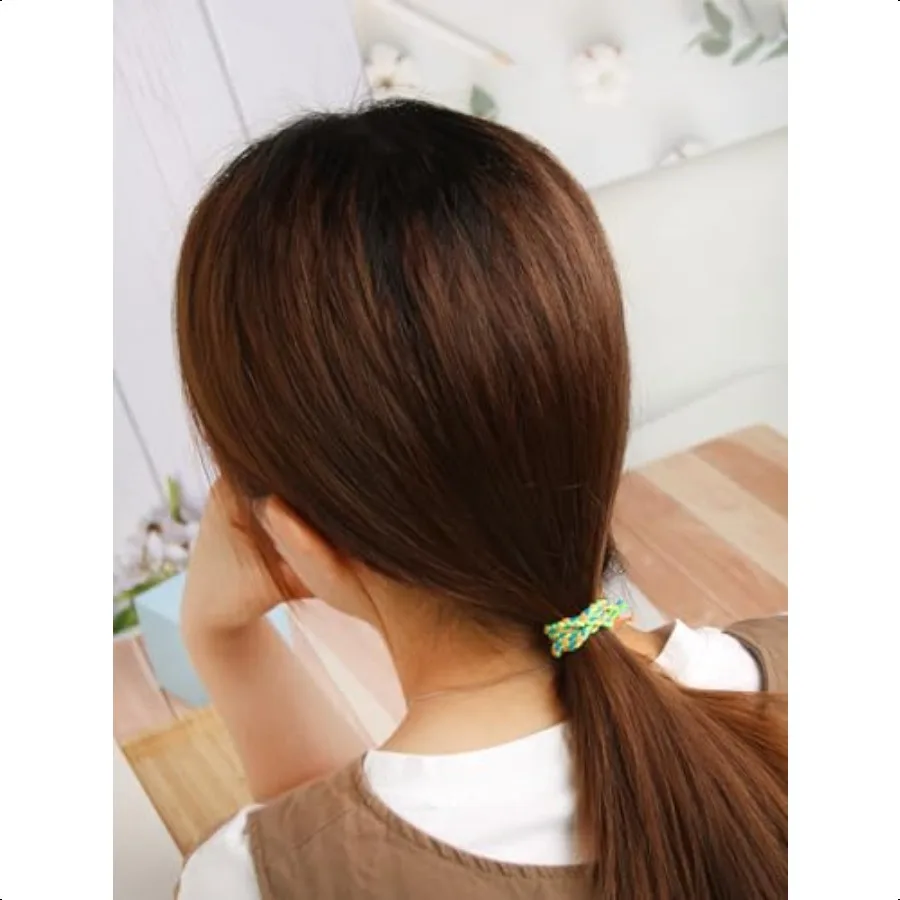 Elastyczne gumki do włosów w warkocze, gumki recepturki, gumki do kucyka, grube i cienkie scrunchies, akcesoria dla kobiet i dziewcząt, losowe kolory