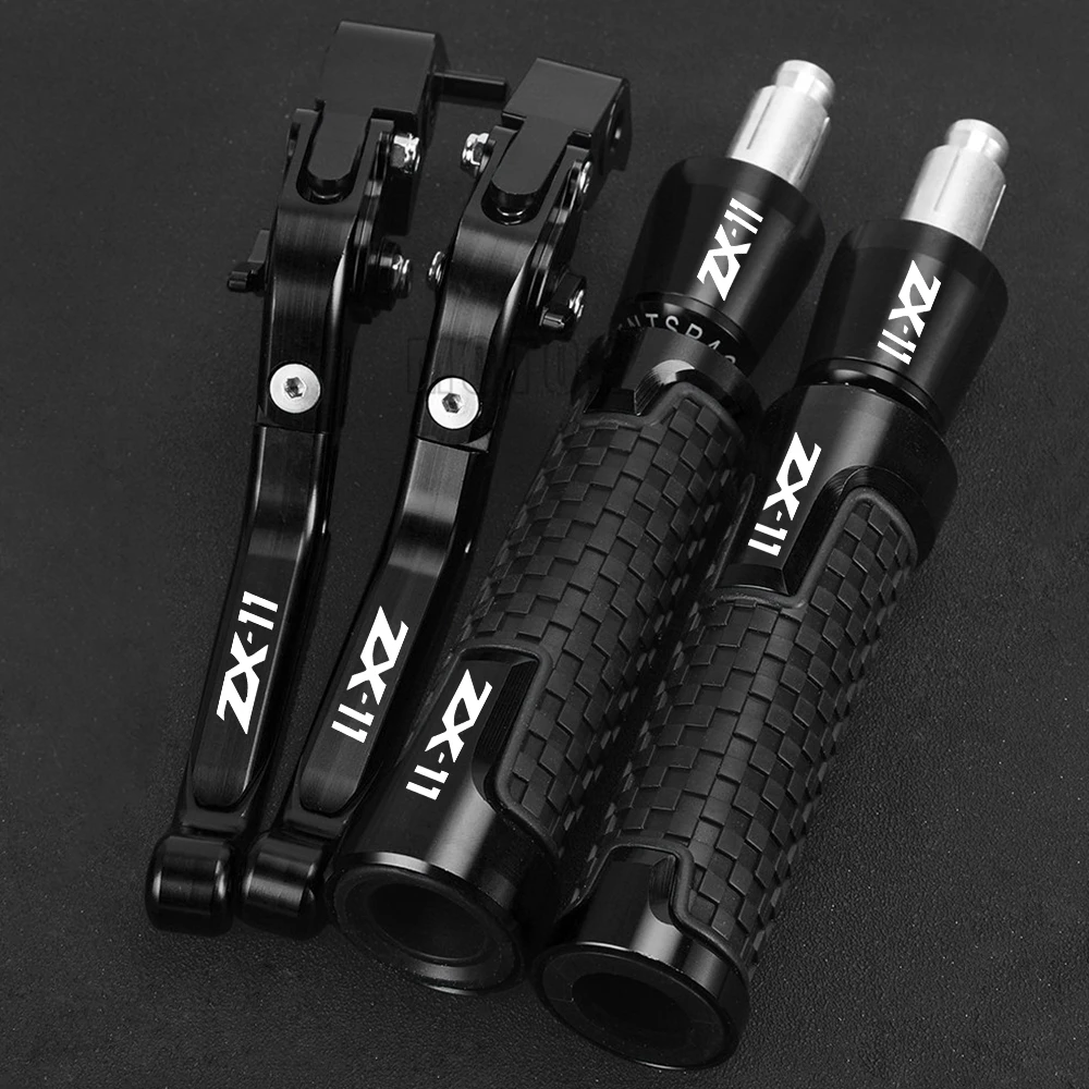 Motorcycle Adjustable Brake Clutch Levers 22mm Handlebar grips ends Handle bar For kawasaki ZX11 ZX-11 ZX 11 1990-2001 2000 1999