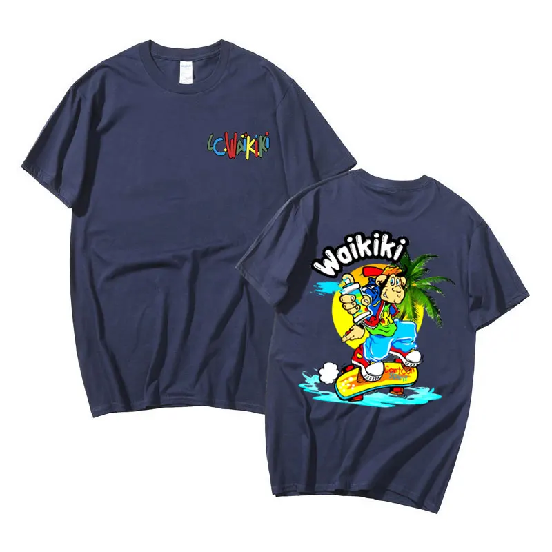 Skateboard Lc Waikiki Monkey Tshirt Men Women's Casual Oversized T Shirts Unisex Fashion Streetwear Male Vintage Short Sleeve