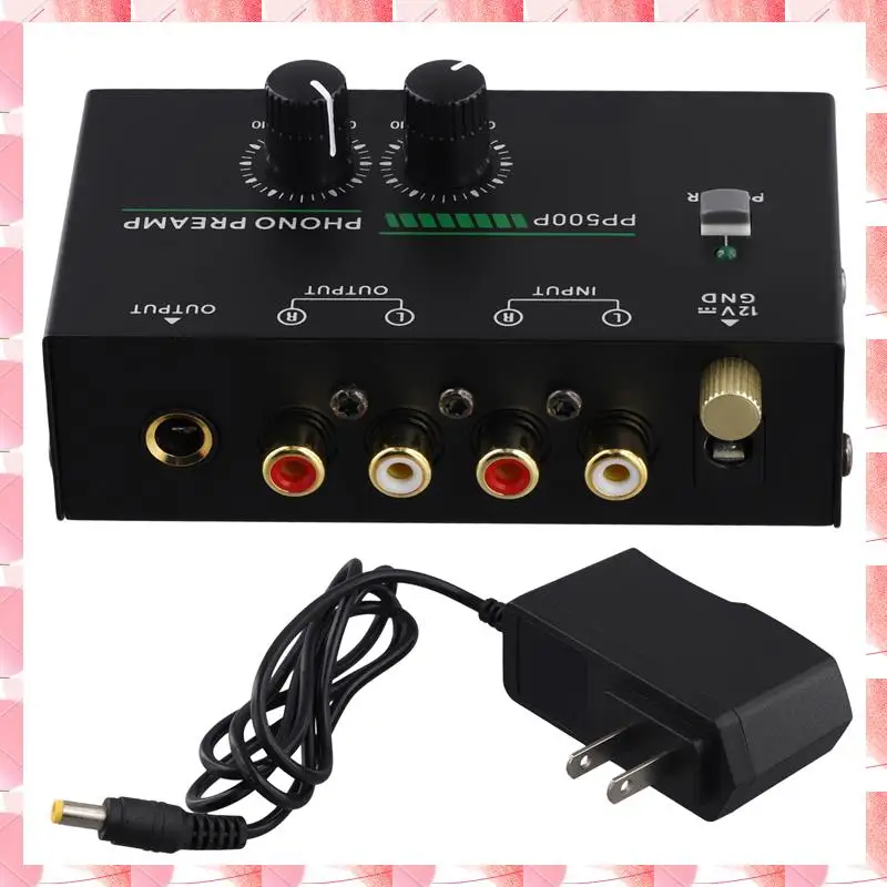 Preamplificatore per giradischi JAJA Phono, preamplificatore fonografico con ingresso RF A, uscita RCA/TRS, per riproduzione di record giradischi