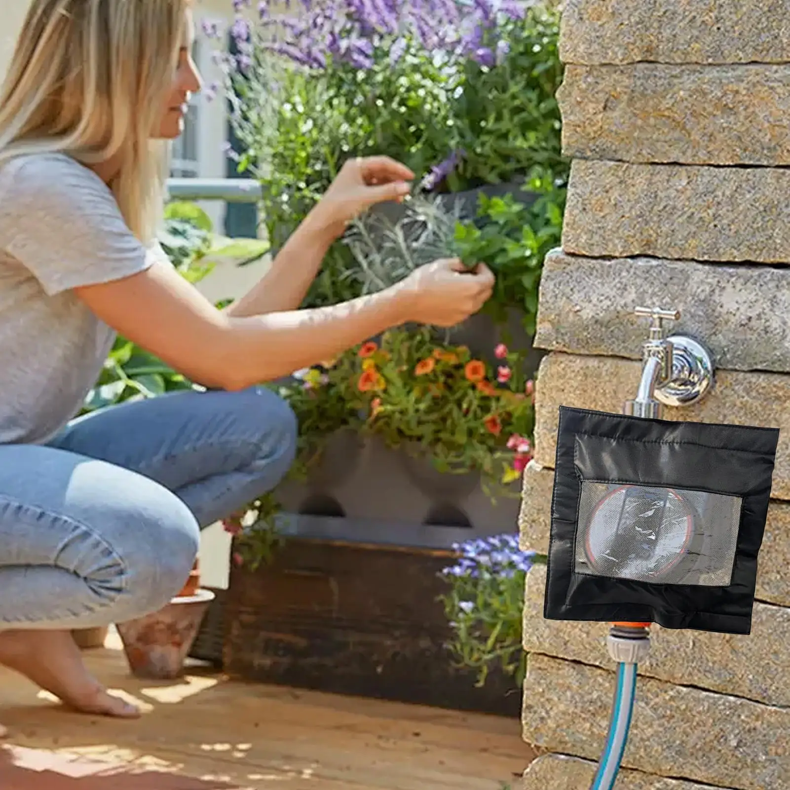 أغطية مؤقت الرش لخرطوم الحديقة الخارجية درع مؤقت مع نافذة أمامية شفافة جهاز حماية الطقس في الهواء الطلق #2