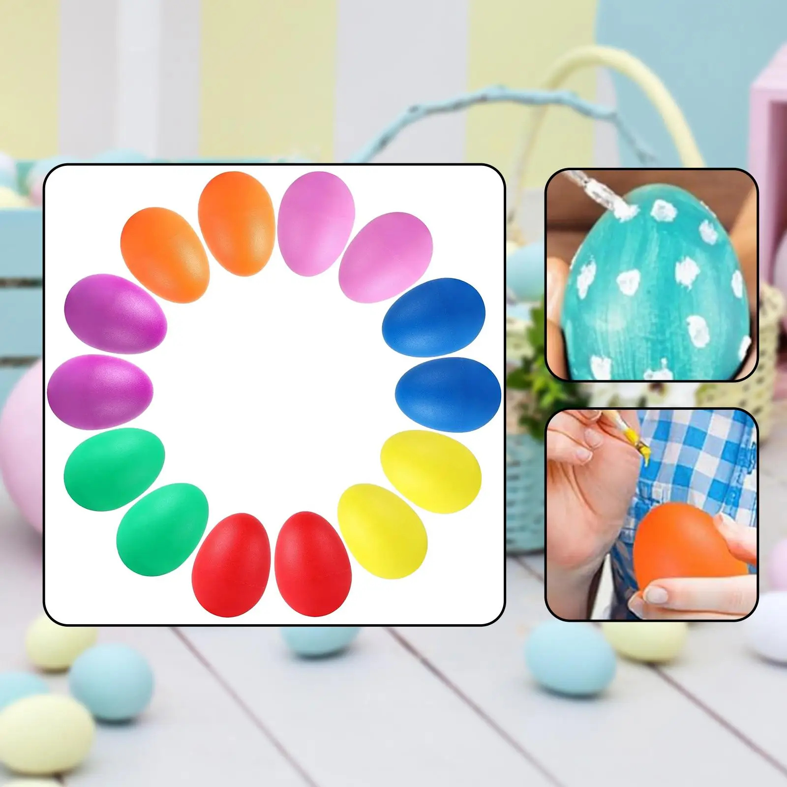 Egg Shaker Set Egg Maracas Professional Percussion Instruments for Kids and Adults Kids Rhythm Preschool DIY Painting