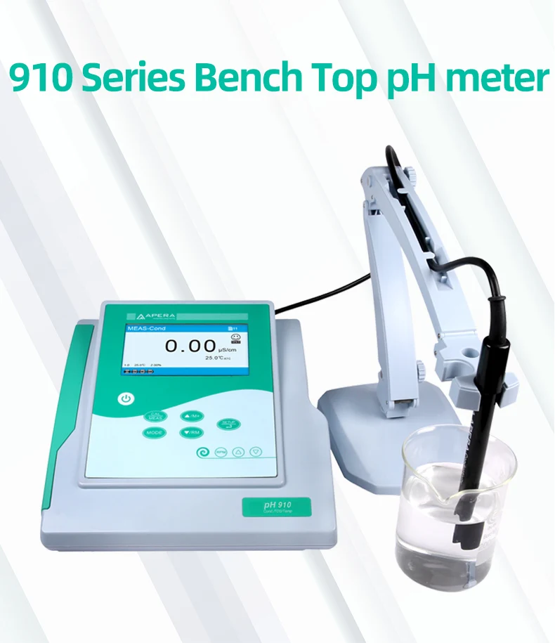 PH910 14pH 2000mV High Precision Desk Top Ph Orp Temperature 3 In 1 PH Meter