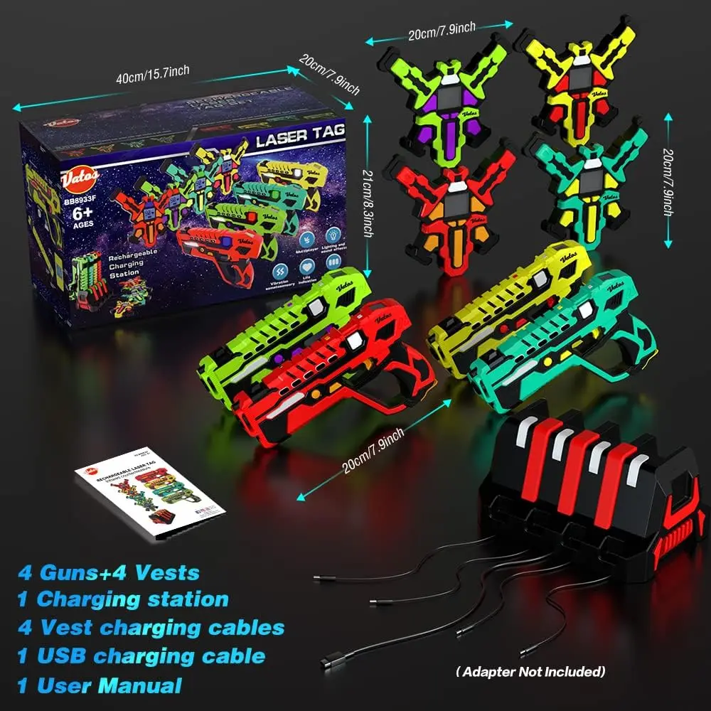 VATOS Infrarood Laser Tag Guns Set Speelgoed Elektrisch Pistool Battle Game Voor Jongens Kids Groep Indoor Outdoor Kerstfeest Geschenken Speelgoed