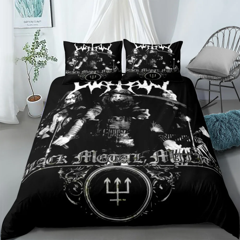 Watain Band Duvet Cover Set EU Single Double King US Twin Full Queen Size  Bedclothes