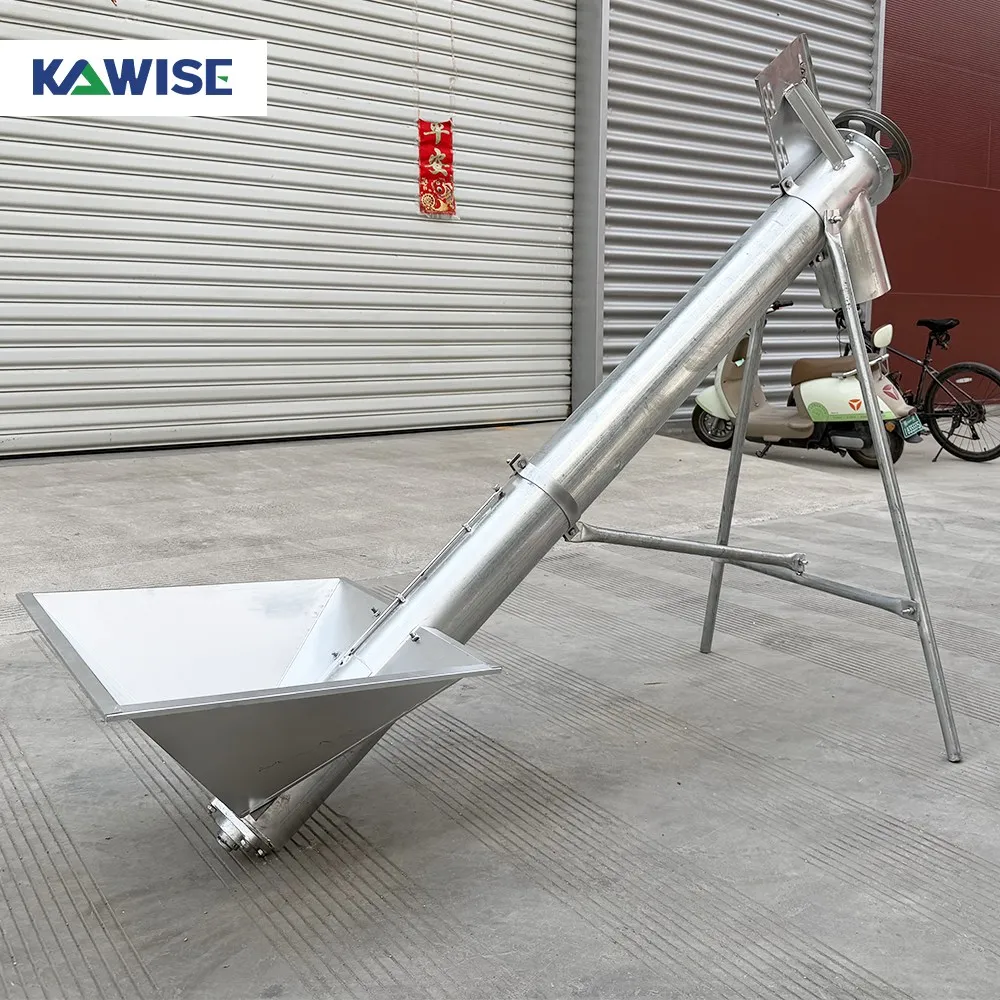 AIROW Hot Sale Screw Conveyor Elevator for Grain, Powder and Biomass Material Handling, Customizable and Durable