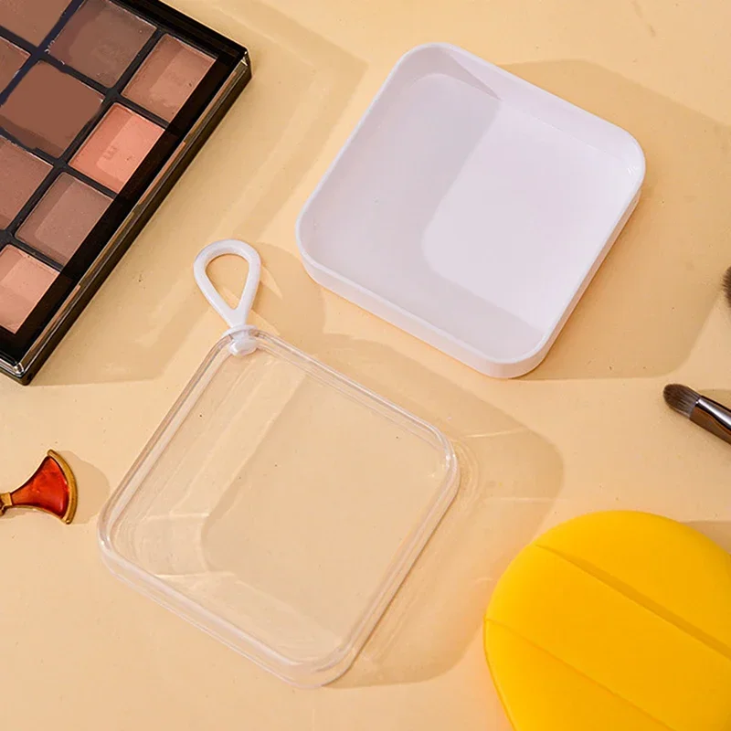 1 stuks draagbare lege doos multifunctionele poederdons opbergdoos met draagkoord transparant schoon beschikbaar voor zakenreizen