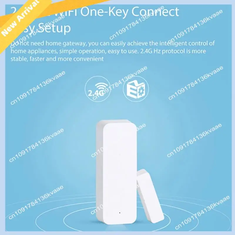 M01K 1 Piece Tuya Wifi Door Magnetic Smart Window Sensor Door Door Detector Smart Home Alarm System White For Alexa Google Assis