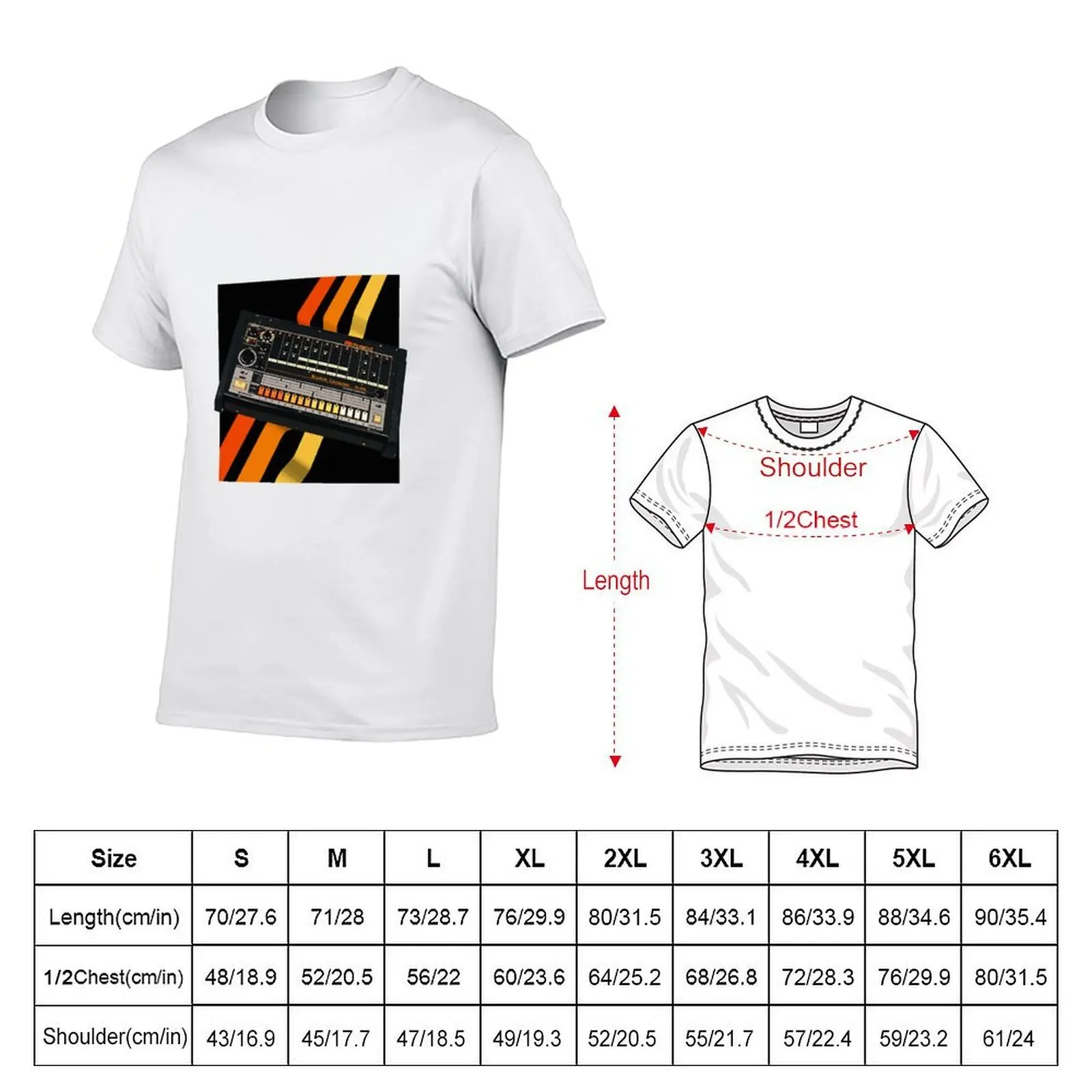 TR-808 الأصلي القديم Skool نمط الكولاج التوضيح تصميم تي شيرت تي شيرت مخصص طباعة تي شيرت