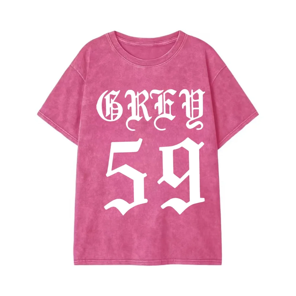 

Washed T-Shirt Hot Sale Of The Season Anime Cartoon Washed Short Sleeve T-Shirt Loose Fit round Neck Printed Casual Style Summer