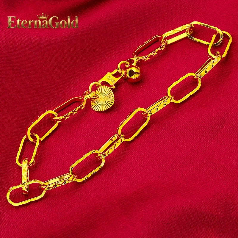 

EternaGold 24K Gold Starry Sky Bracelet | AU999 Pure Gold, micro-set diamonds sparkle like stars, shiny chain, romantic for dai