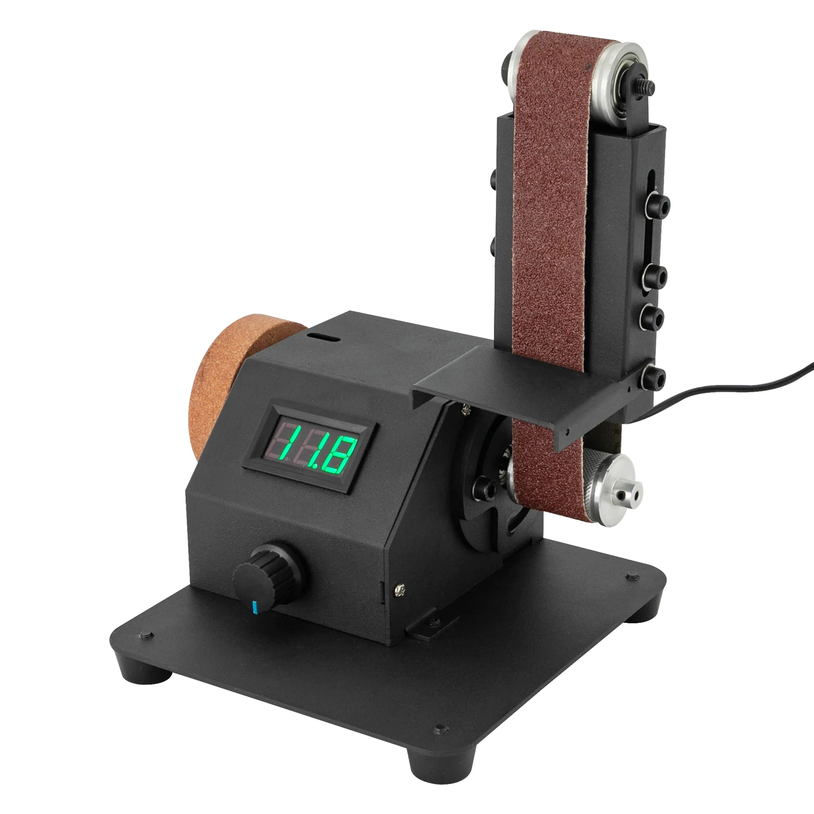 for Electric Mini Belt Sander，Forward And Reverse Function，Infinitely Adjustable Speed,for Sanding&Polishing Metal,Wood,Acrylic