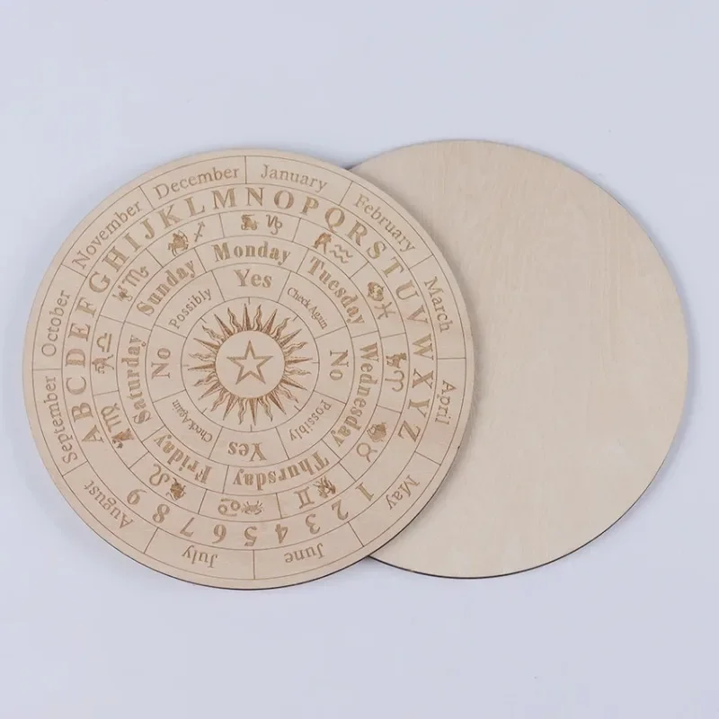 

1 шт., украшения для медитации, доска для сообщений, деревянная двенадцать созвездий, маятниковая доска для гадания, знак, домашний декор, звезда, солнце, луна, алтарь