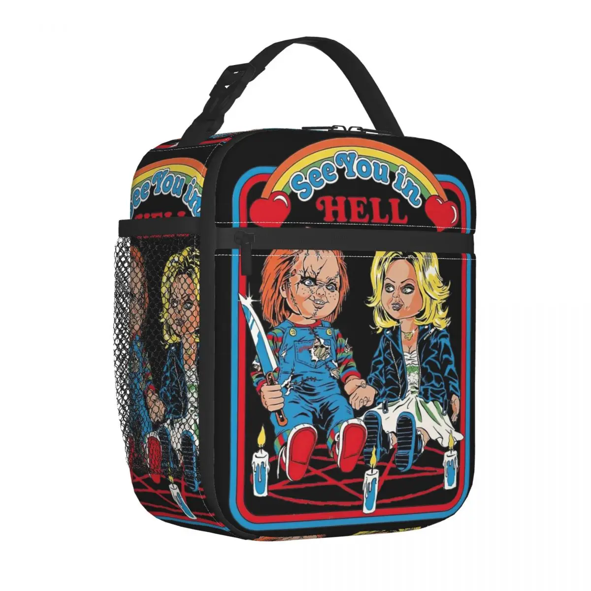 Chucky See You In Hell Insulated Lunch Bags Thermal Bag Reusable Portable Lunch Box Tote Food Storage Bags Beach Outdoor