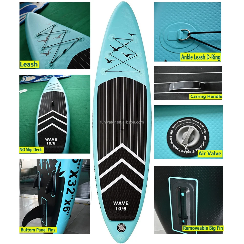 

Inflatable Stand Up Paddle Board (SUP) Set - Customizable with Surfing Accessories