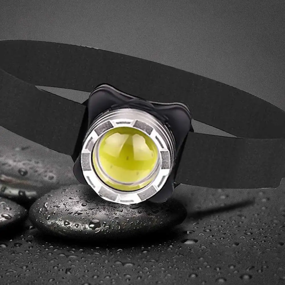 Powerful Headlamp USB Rechargeable Headlight LED Head Light with Built-in Battery Waterproof Head Flash Lamp White Red Lighting