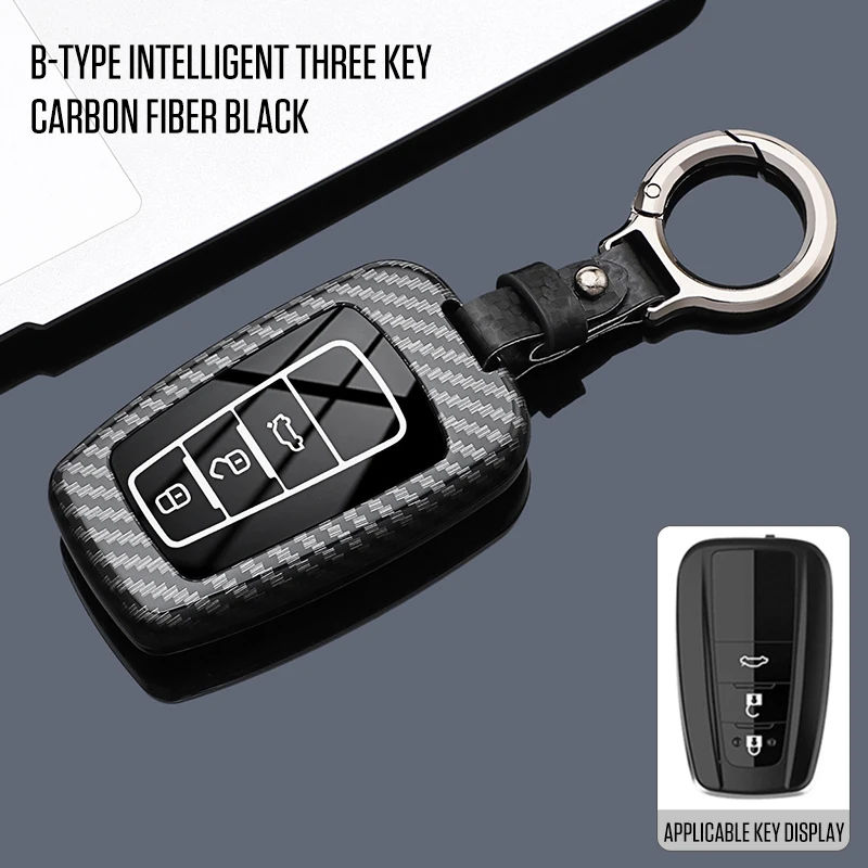 

Car Key Case Cover Key Bag For Toyota Crown Hilux Prius Camry Corolla CHR C-HR RAV4 Land Protect Set Accessories