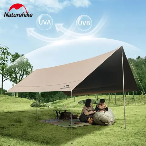 Naturehike Camping Solskydd Vinyl UPF2000+ UV Vattentät Presenning Utomhus Picknick 17㎡ Stort Solskydd Markis Velarium 10 best sales Sun Shelter-stranden - №6